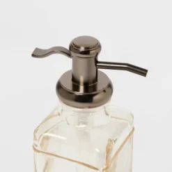 Antique Glass Tall Soap Pump Brown - Threshold™ -Fradel & Spies GUEST 015bcf28 a19f 4395 9205 d12000c3ad11