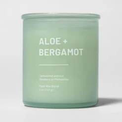 Glass Jar Aloe And Bergamot Candle Green - Threshold™ -Fradel & Spies GUEST 073b9542 5bc7 4c27 b1bf 1bfff5fc259b