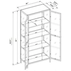 60" Crystal Cove Glass Cabinet Black - Threshold™ Designed With Studio McGee 13 60" Crystal Cove Glass Cabinet Black - Threshold™ Designed With Studio McGee -Fradel & Spies GUEST 077c9530 b6e5 4ff2 8a6c 21b25ae09cb5