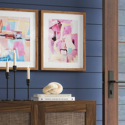 (Set Of 2) 16" X 20" Painterly Collage Framed Wall Canvases - Threshold™ 1 (Set Of 2) 16" X 20" Painterly Collage Framed Wall Canvases - Threshold™