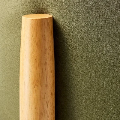 Elroy Round Velvet Ottoman With Wooden Legs - Threshold™ Designed With Studio McGee 3 Elroy Round Velvet Ottoman With Wooden Legs - Threshold™ Designed With Studio McGee - Image 3