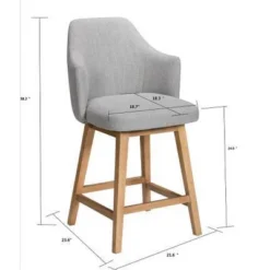 Kinston Swivel Curved Back Upholstered Counter Height Barstool - Threshold™ -Fradel & Spies GUEST 0cf41a59 02f8 4482 a305 0046c7165fa6