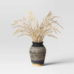 Grass Arrangement In Ceramic Pot Black - Threshold™ -Fradel & Spies GUEST 0efded28 a1c0 4c30 b142 c93cc97829c1