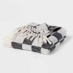 60"x80" Woven Cotton Checkered Bed Throw - Threshold™ -Fradel & Spies GUEST 21ece0cd d5f6 45ed 8de5 f3cde6fa73bb