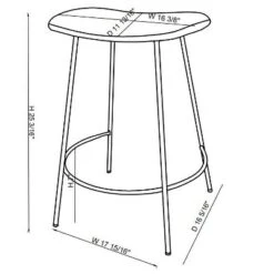 Clarkston Metal Counter Height Barstool With Upholstered Seat - Threshold™ Designed With Studio McGee -Fradel & Spies GUEST 23096c73 19b3 49a1 aee5 9efbd5fdbbf1