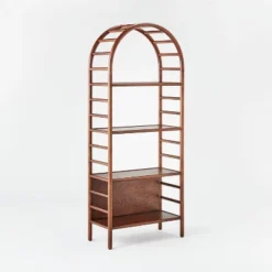 72" Holladay Curved Wooden Bookcase - Threshold™ Designed With Studio McGee 22 72" Holladay Curved Wooden Bookcase - Threshold™ Designed With Studio McGee -Fradel & Spies GUEST 245145c7 43e9 43cb 9096 d7c8d5f6dc83