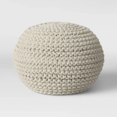 Cloverly Chunky Knit Pouf - Threshold 9 Cloverly Chunky Knit Pouf - Threshold - Image 9