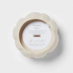 12oz Brushed Abstract Pumpkin Ceramic With Woodwick And Dustcover Warm Cider + Cinnamon Candle - Threshold™ -Fradel & Spies GUEST 2e4624fa f58d 4e1d 9d27 a1bbf625c793