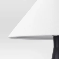 Ceramic Table Lamp With Tapered Shade Black (Includes LED Light Bulb) - Threshold™ -Fradel & Spies GUEST 2f5353b0 5f4d 45e5 8276 0f240a50e418