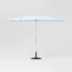 10'x6' Rectangular Market Patio Umbrella - Light Wood Pole - Threshold™ -Fradel & Spies GUEST 32690235 0262 4e06 8d28 3c6fb1c2c51a