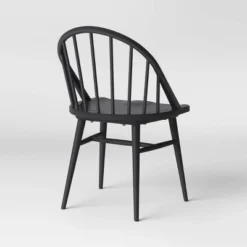 2pk Adwolf Rounded Spindle Dining Chairs Black - Threshold™ -Fradel & Spies GUEST 3349c84d 67f7 4df0 bbc1 7211fcfc09d1