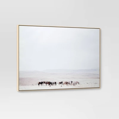 60" X 40" Plains Framed Wall Canvas In Pine Frame - Threshold™ 2 60" X 40" Plains Framed Wall Canvas In Pine Frame - Threshold™ - Image 2