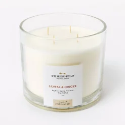 Clear Glass Santal & Ginger Candle White - Threshold™ Designed With Studio McGee -Fradel & Spies GUEST 3a24b0c4 c23b 4e1c b8e0 2304d4a02cb7
