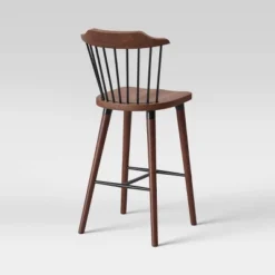 Delway Curved Back Mixed Material Counter Height Barstool Walnut - Threshold™ -Fradel & Spies GUEST 3e53f265 ac14 41e9 bdd1 5f971bc1bb5a