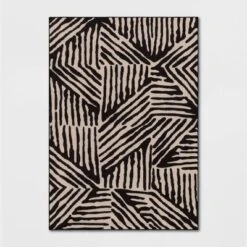 Abstract Lines Rug Black/Tan - Threshold™ -Fradel & Spies GUEST 43f5ce06 5a0c 455c 8ca2 29507ec11d70