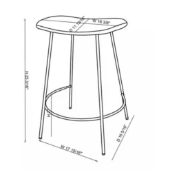 Clarkston Metal Counter Height Barstool With Upholstered Seat - Threshold™ Designed With Studio McGee -Fradel & Spies GUEST 4885107a 6772 41f5 9ad6 fc0ad1308044