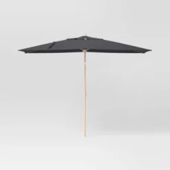 10'x6' Rectangular Market Patio Umbrella - Light Wood Pole - Threshold™ -Fradel & Spies GUEST 4895440d 57b2 4054 9949 ec1dd94e5f67