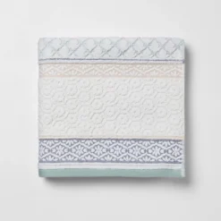 Pattern Filled Stripe Towel Blue - Threshold -Fradel & Spies GUEST 50f19a60 e619 4f20 adcc 10d255eeb751