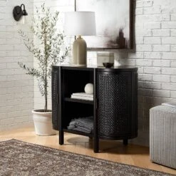 Portola Hills Caned Door Console With Shelves - Threshold™ Designed With Studio McGee