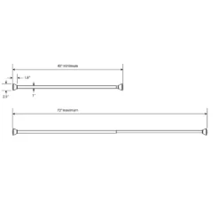 72" Half Moon Dual Mount Shower Rod - Threshold™ -Fradel & Spies GUEST 5420201f e4d0 4550 a485 c4c3e9014ce9