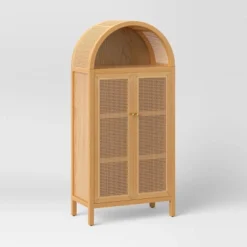 Woven Arched Wood Cabinet - Threshold™ -Fradel & Spies GUEST 55ee5cc0 3aff 4967 be03 2e31c724f280