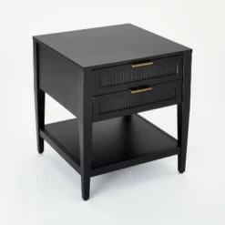 East Bluff 2 Drawers Woven Accent Table Black - Threshold™ Designed With Studio McGee -Fradel & Spies GUEST 575de8be 7e88 4543 b84c fdce79d39cf3