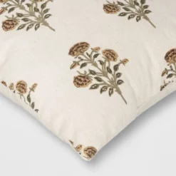 Block Print Floral Square Throw Pillow - Threshold™ -Fradel & Spies GUEST 57e91232 2ec8 444c 891d 5a29c5eb3bd7