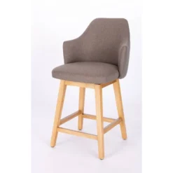 Kinston Swivel Curved Back Upholstered Counter Height Barstool - Threshold™ -Fradel & Spies GUEST 585574a8 4152 4afb 9413 75eba22346a7