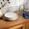 4pk Ceramic App Dining Plates Ivory/Gold - Threshold™