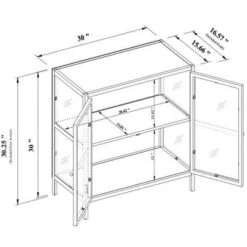 30" Crystal Cove Glass Cabinet Black - Threshold™ Designed With Studio McGee -Fradel & Spies GUEST 5b71f51a 7630 42b5 9e09 477102ac59f6