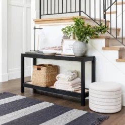 Console Table With Woven Rattan Shelf Black - Threshold™ Designed With Studio McGee 17 Console Table With Woven Rattan Shelf Black - Threshold™ Designed With Studio McGee -Fradel & Spies GUEST 5cacba25 9de0 4a9b 86d8 dd94f14308e1
