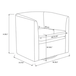 Vernon Upholstered Barrel Swivel Chair Light Brown Velvet - Threshold™ Designed With Studio McGee -Fradel & Spies GUEST 5fe00eaa 81ff 454f b46c 0da142b5764f