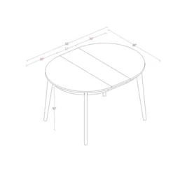 Astrid Mid-Century Round Extendable Dining Table - Threshold™ -Fradel & Spies GUEST 67363663 bc12 48bd adb2 c9a5c8b71510