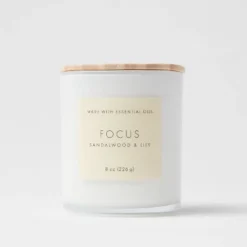 Wood Lidded Glass Wellness Focus Candle - Threshold™ -Fradel & Spies GUEST 6ad6f3d2 39ad 4239 9365 f6449a665735