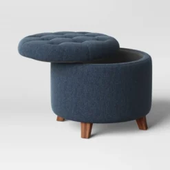 Tufted Round Storage Ottoman - Threshold -Fradel & Spies GUEST 6af4d5ac 1729 492b 9ab7 ed7a4a926334