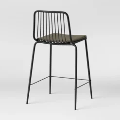 Set Of 2 Sodra Rounded Seat Wire Counter Height Barstool Black - Threshold™ -Fradel & Spies GUEST 6b7f294e b01b 43f7 ab3c d0ae1779d18d