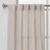 2pk 42"x36" Light Filtering Bonaire Curtain Tiers Beige - Threshold™