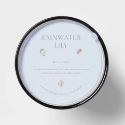 Colored Vase Glass With Dustcover Rainwater Lily Candle Gray - Threshold™ -Fradel & Spies GUEST 6efd91a6 961e 4e90 a80c c65ad3c57740