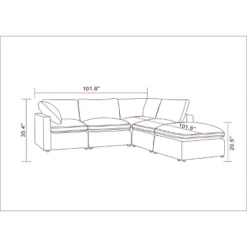 5pc Allandale Modular Sectional Sofa Set - Project 62™ -Fradel & Spies GUEST 6fe5734f a99e 4188 b902 bcc9240740b5