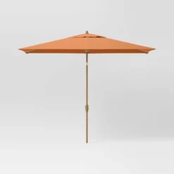 10'x6' Rectangular Market Patio Umbrella - Light Wood Pole - Threshold™ -Fradel & Spies GUEST 7026a379 acb5 40d3 9e28 ea63462c9136