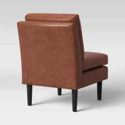 Gelbin Faux Leather Slipper Chair With Wood Legs - Threshold™ -Fradel & Spies GUEST 79c6f7f3 f809 4654 bfbb 3f8fdad22532