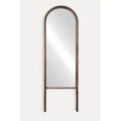 20" X 65" Wood Arched Floor Mirror Walnut - Threshold™ Designed With Studio McGee -Fradel & Spies GUEST 7b6f268e bf4b 41bf af86 ea0fb6ed08c9