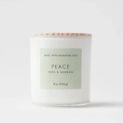 Wood Lidded Glass Wellness Peace Candle - Threshold™ -Fradel & Spies GUEST 7dafd42c 8838 4237 adb0 5f8c4050c49a