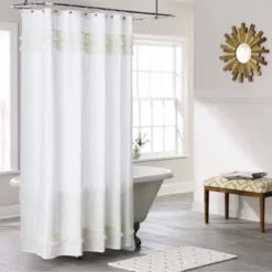 Macramé Fringe Shower Curtain Cream - Threshold™ -Fradel & Spies GUEST 7eeb8034 7f1e 476c bc36 6fe107c3a630
