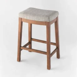 Candor Wood And Upholstered Saddle Counter Height Barstool - Threshold™ -Fradel & Spies GUEST 80c1f2de 5ac5 48a3 9160 9e552e51230e