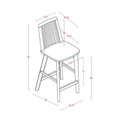 Linden Modified Windsor Wood Counter Height Barstool - Threshold™ Designed With Studio McGee -Fradel & Spies GUEST 83440ad4 363c 45f5 885d 6fc3fbd62724