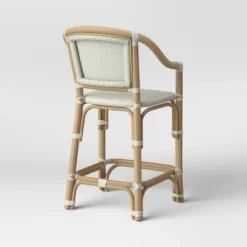 Parksley Rattan And Woven Counter Height Barstool White - Threshold™ -Fradel & Spies GUEST 85a3cbc1 515c 4385 be24 e88f92678a50