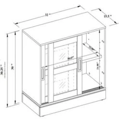 32" Promontory Sliding Glass 2 Door Cabinet - Threshold™ Designed With Studio McGee 17 32" Promontory Sliding Glass 2 Door Cabinet - Threshold™ Designed With Studio McGee -Fradel & Spies GUEST 886a1690 8c08 4bfa 84cf 5fb1b76c3fe4