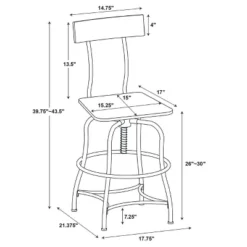 Woodsboro Adjustable Barstool Brown - Threshold™ -Fradel & Spies GUEST 903ef517 750c 4295 b38c e2e98a58e49b