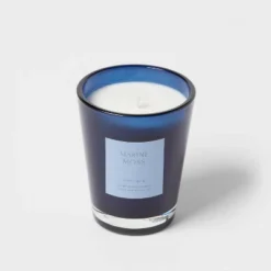 Colored Vase Glass With Dustcover Marine Moss Candle Blue - Threshold™ -Fradel & Spies GUEST 92ed5d27 7850 40ae bc3d 182e0d599d8a